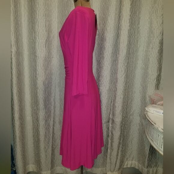 Rekucci Women's Flippy Fit N' Flare Dress with 3/4 Sleeves - Picture 6 of 14